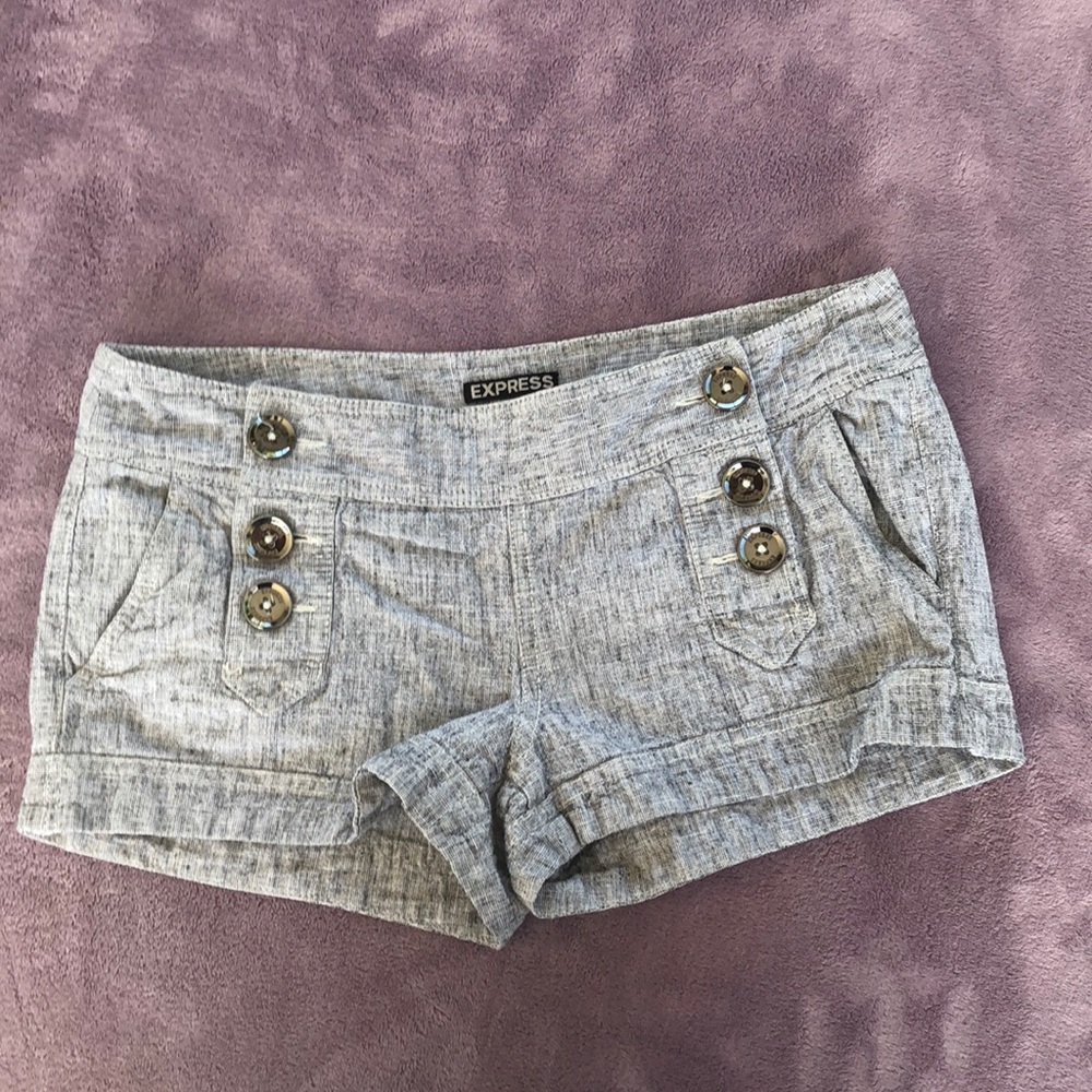 Express black & white shorts